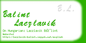 balint laczlavik business card